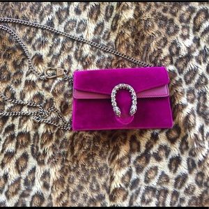 Authentic Dionysus Bordeaux Suede Super Mini Bag